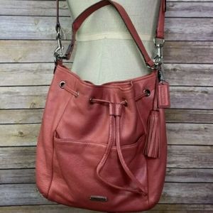 Coach Avery Coral Drawstring Bucket Bag